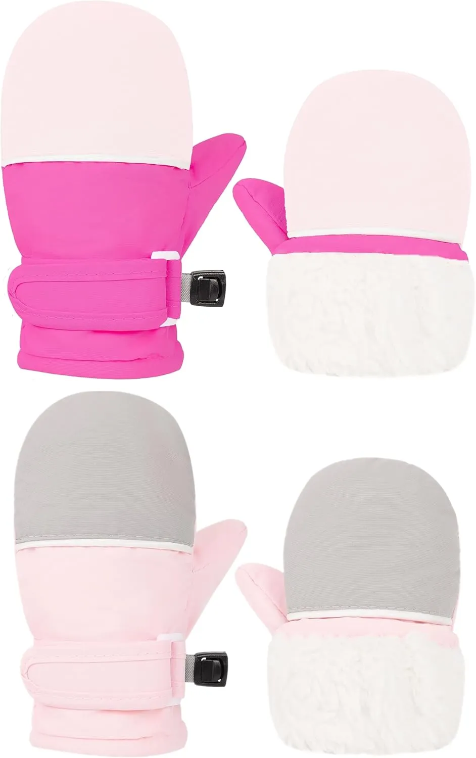Toddler Gloves Baby Mittens Winter Warm Lined Fleece Gloves Waterproof Snow Baby Girls Mitten for Boys