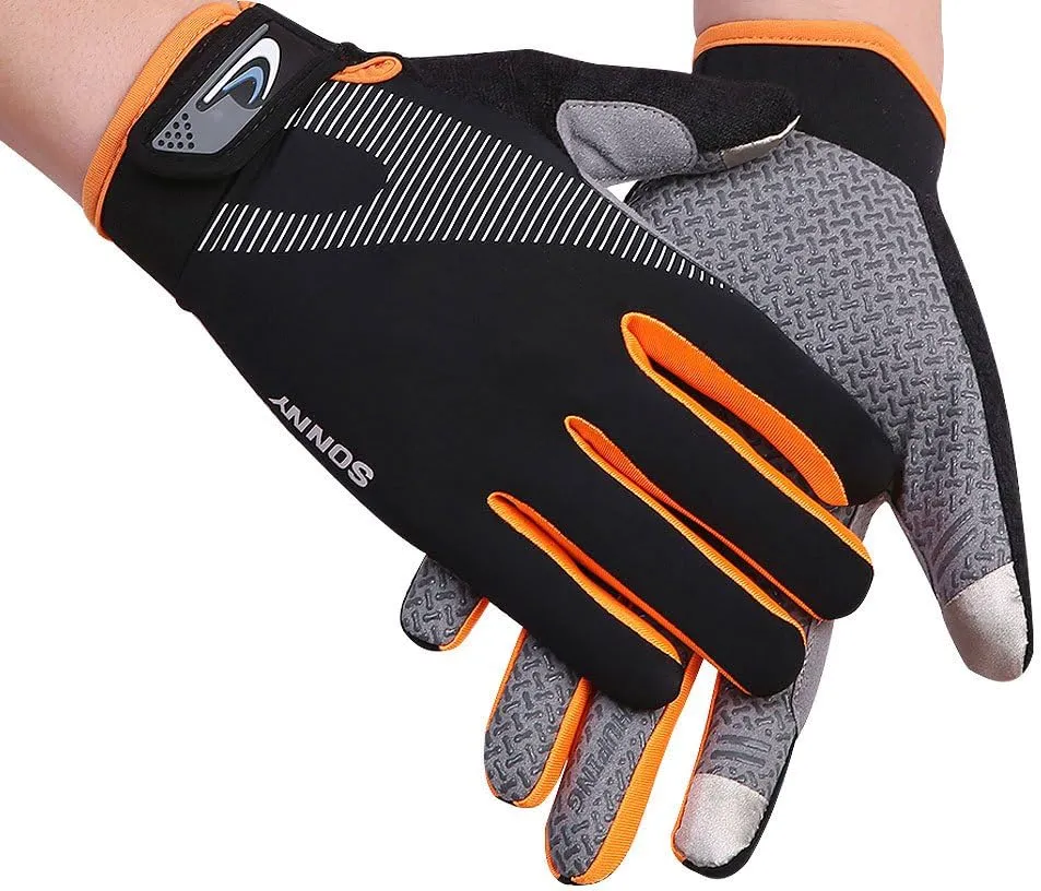 Touchscreen Cycling Gloves, Summer UV Protection Sun Gloves Non slip Full Finger Driving Motorcycle Riding Gloves