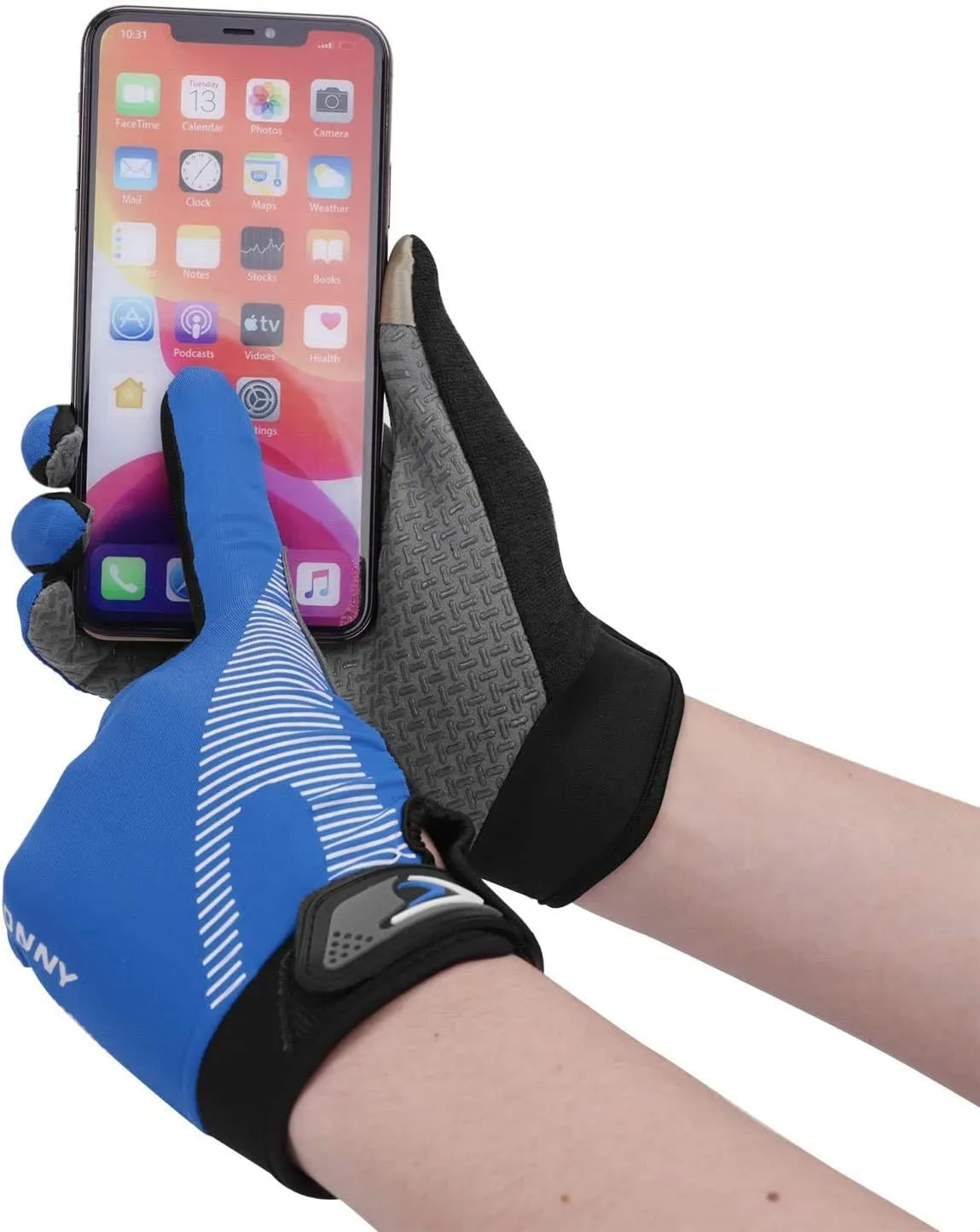 Touchscreen Cycling Gloves, Summer UV Protection Sun Gloves Non slip Full Finger Driving Motorcycle Riding Gloves