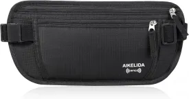 Travel Money Belt - Slim Passport Holder Travel Wallet with RFID Blocking Travel Pouch Undercover Fanny Pack for Women Men