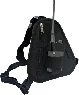 Universal Radio Chest Harness Radio Holster Shoulder Strap Walkie Talkie chest rig Pack Pouch Holster for Baofeng UV5R Motorola EP450 Retevis Black