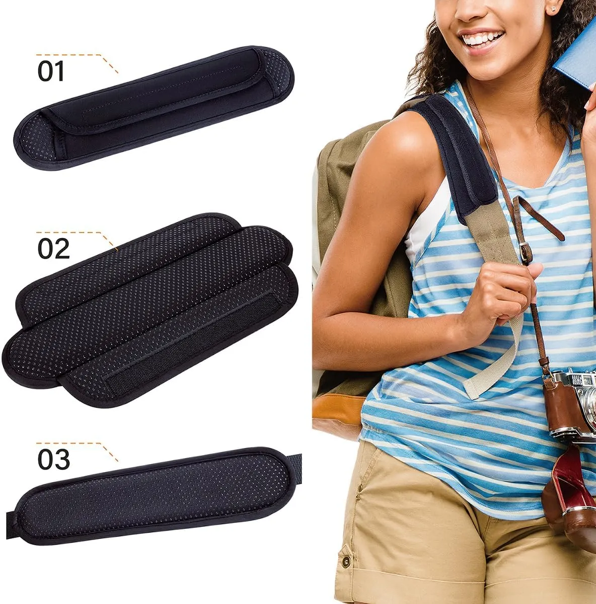 Universal Shoulder Pads for Bags Non-Slip Thick Enhance The Comfort and Stability of Shoulder Bags, Messenger Bags, Backpacks and Belts - Perfect for Outdoor Sports Enthusiasts