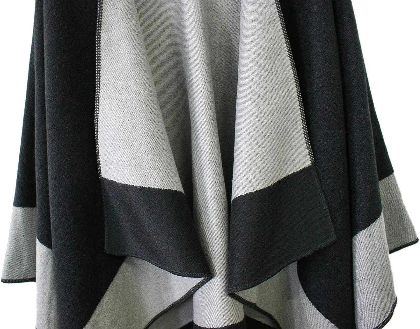 Urban CoCo Women's Shawl Wrap Poncho Ruana Cape Cardigan Open Front Coat for Fall Winter Holiday