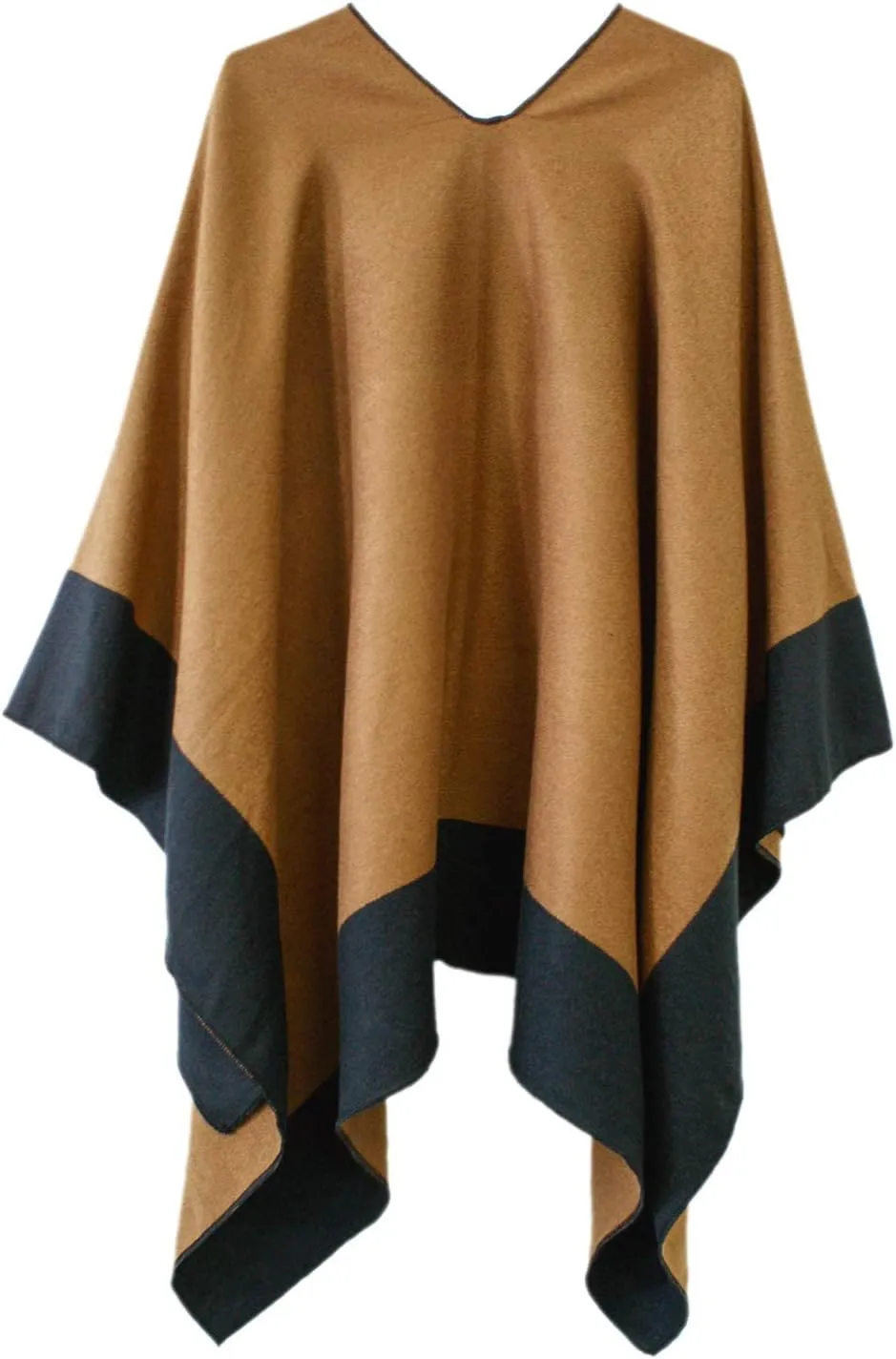 Urban CoCo Women's Shawl Wrap Poncho Ruana Cape Cardigan Open Front Coat for Fall Winter Holiday