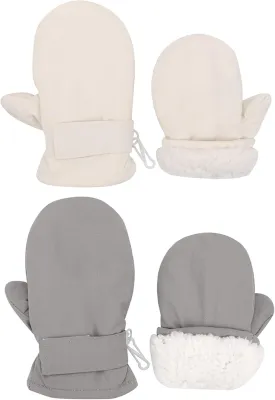 Urban Virgin Infant Baby Toddler Kids Winter Mittnes Lined Fleece Warm Waterproof Ski Snow Gloves For Boys Girls