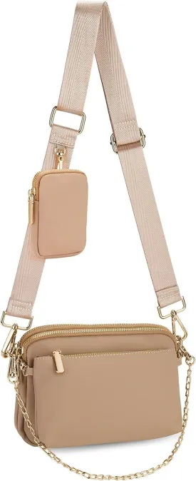 Uromee Crossbody Bags for Women Fashion Shoulder Purse Fanny Pack Travel Hiking Detachable Pouch Adjustable Strap