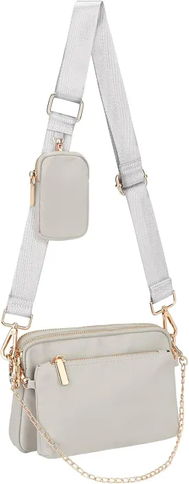 Uromee Crossbody Bags for Women Fashion Shoulder Purse Fanny Pack Travel Hiking Detachable Pouch Adjustable Strap