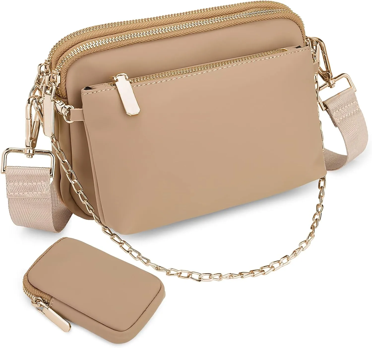 Uromee Crossbody Bags for Women Fashion Shoulder Purse Fanny Pack Travel Hiking Detachable Pouch Adjustable Strap