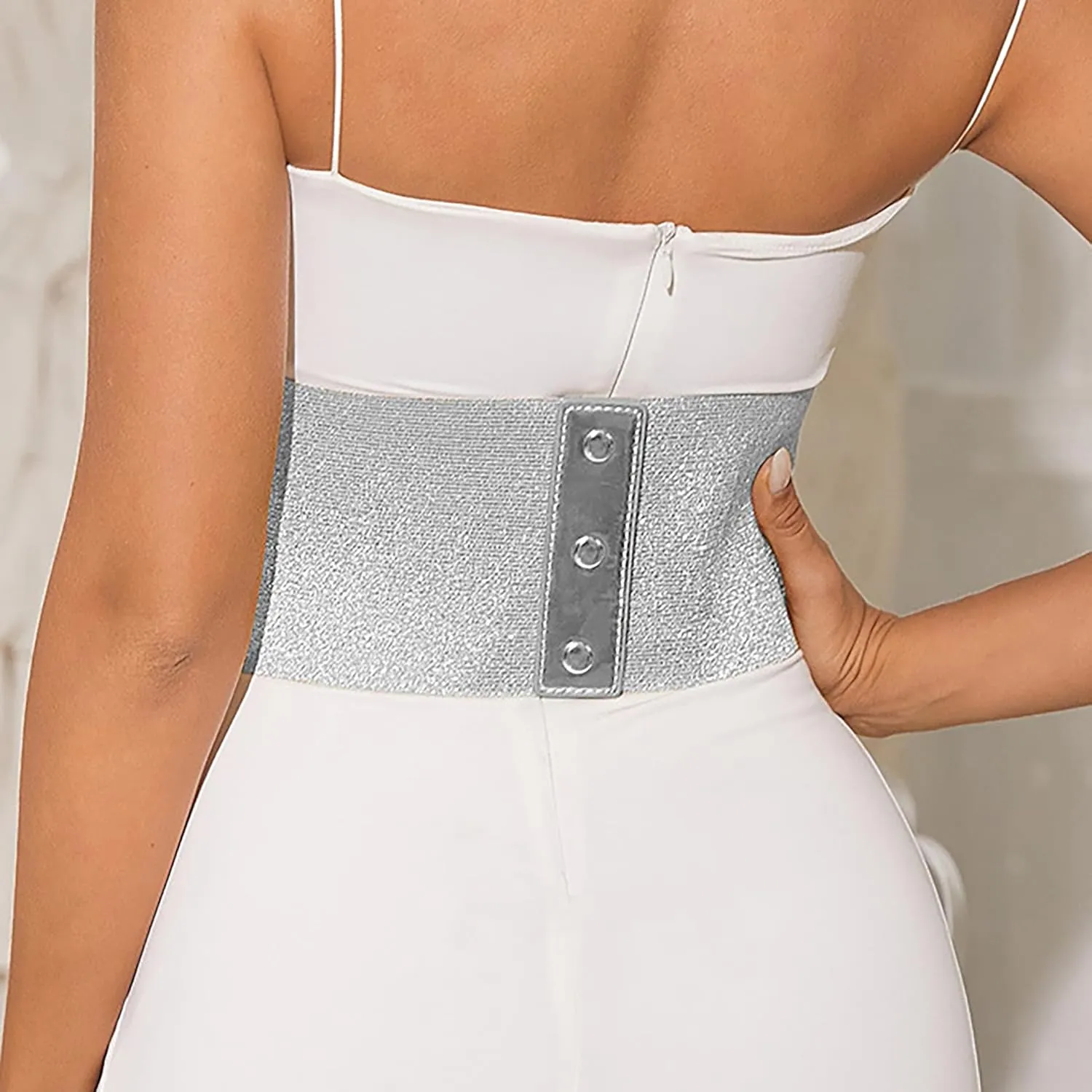 VASTLUCKY Womens Elastic Waist Belts Lace-up Cincher Waspie Corset Lace Fashion Waistband for Long Shirt Dress Belt