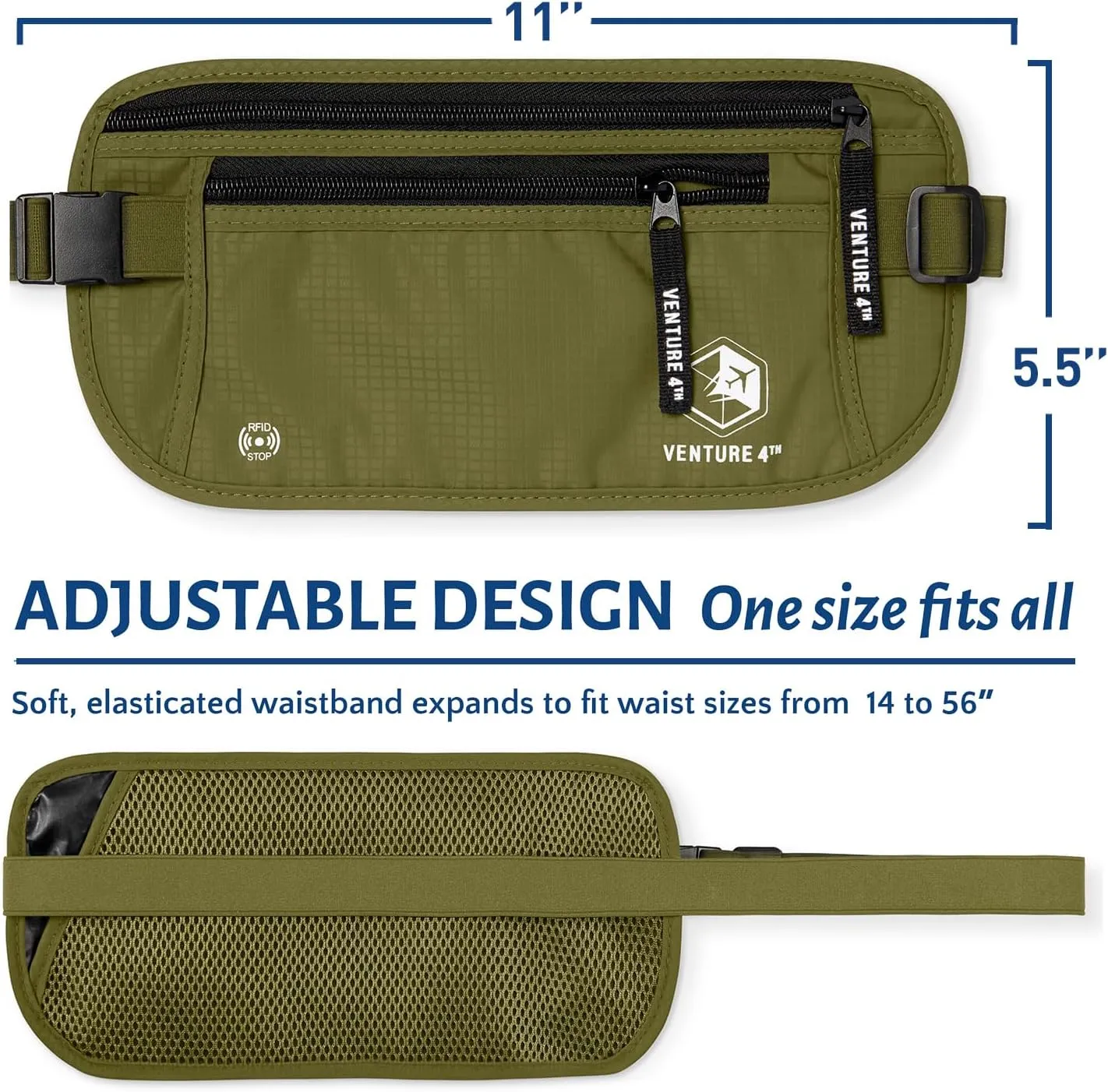 VENTURE 4TH Money Belt - Green
