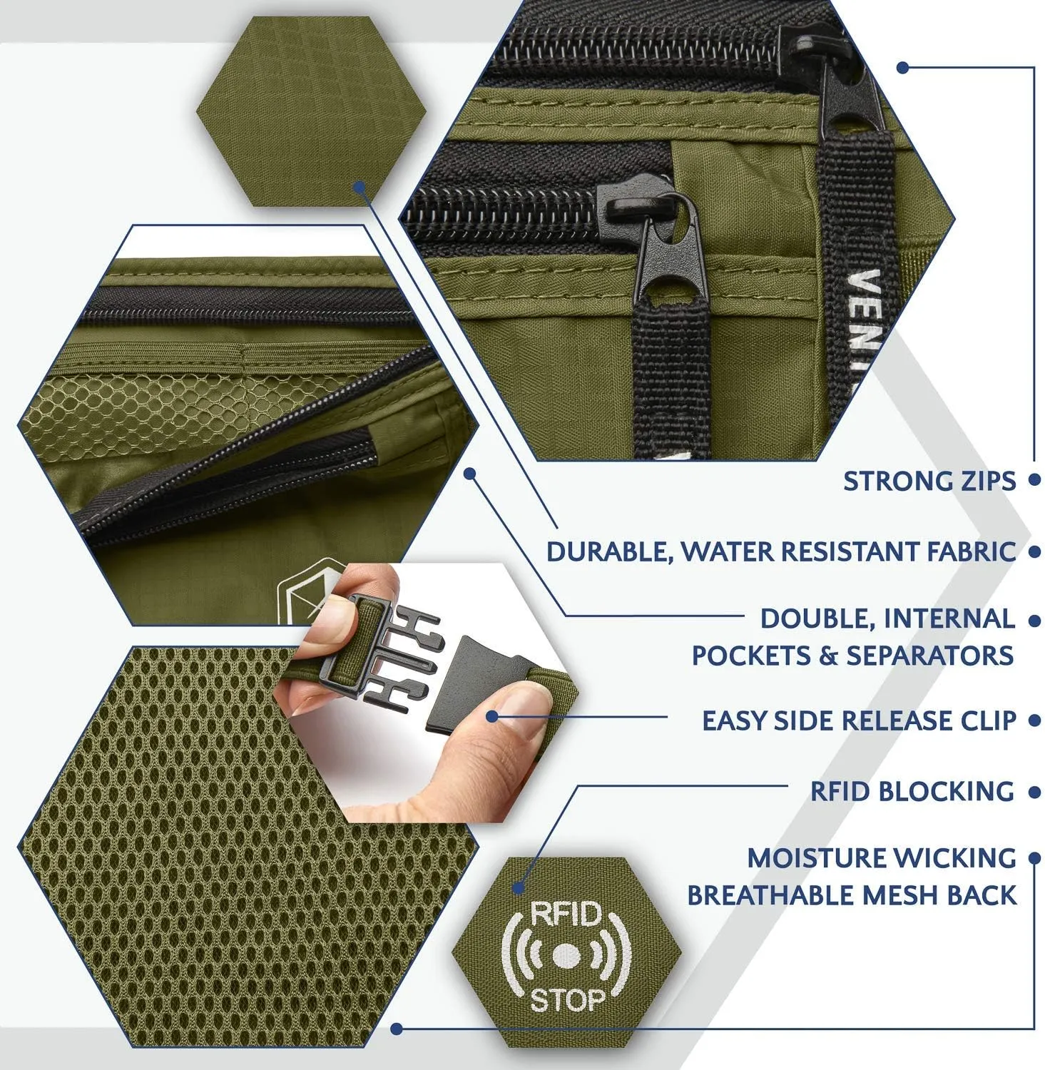 VENTURE 4TH Money Belt - Green