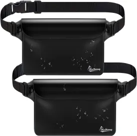 Waterproof Fanny Pack, Waterproof Pouch for Phone Passport Wallet Purse with Waist strap, Ideal for Swimming Boating Fishing Diving Beach