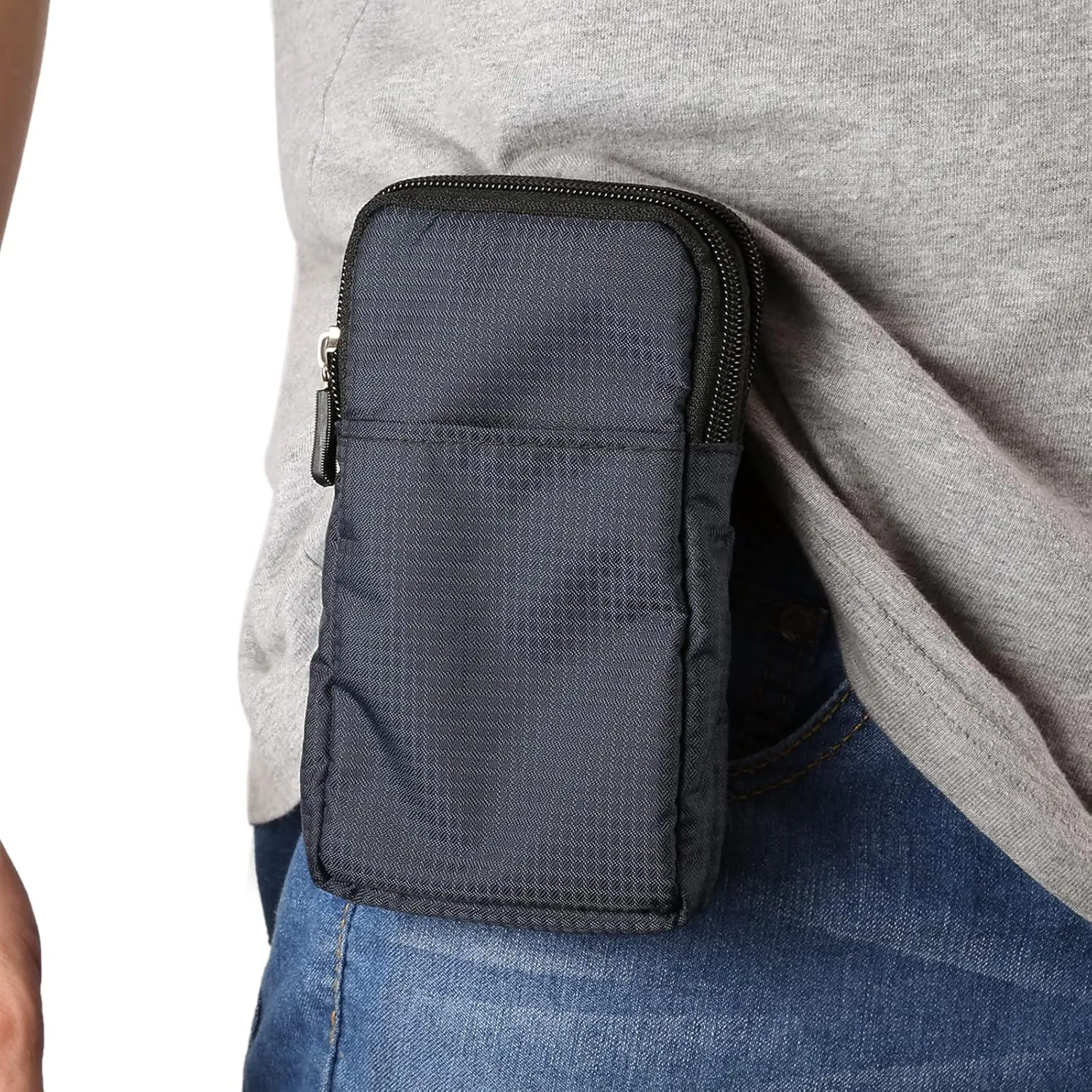 Waterproof Messenger Shoulder Bag with Cell Phone Waist Belt Pouch for Men - Multiple Pockets, Lightweight, Cross Body, Zip Sling, Strap, Business, Travel Work