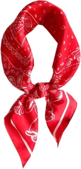 WENLOOY Square Satin Silk Feeling Hair Scarf Headscarf for Women/Men's Necktie Silk Bandanas Pocket Square