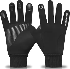 Winter Cycling Gloves Touchscreen Gloves Windproof Men Women Thermal Non-Slip Running Gloves Warm Fleece Lining for Hiking Driving Climbing Riding Skiing