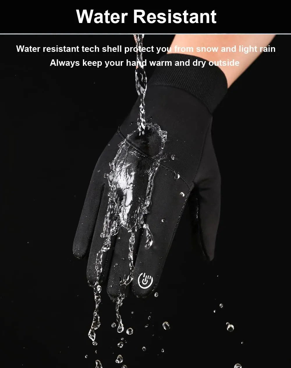 Winter Gloves for Men & Women - Touch Screen, Warm & Waterproof, Running, Cycling & Driving Gloves