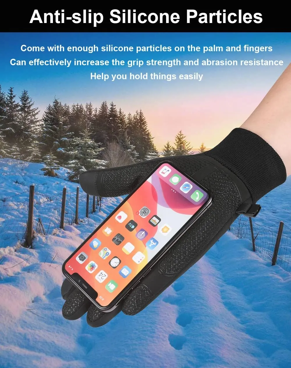Winter Gloves for Men & Women - Touch Screen, Warm & Waterproof, Running, Cycling & Driving Gloves