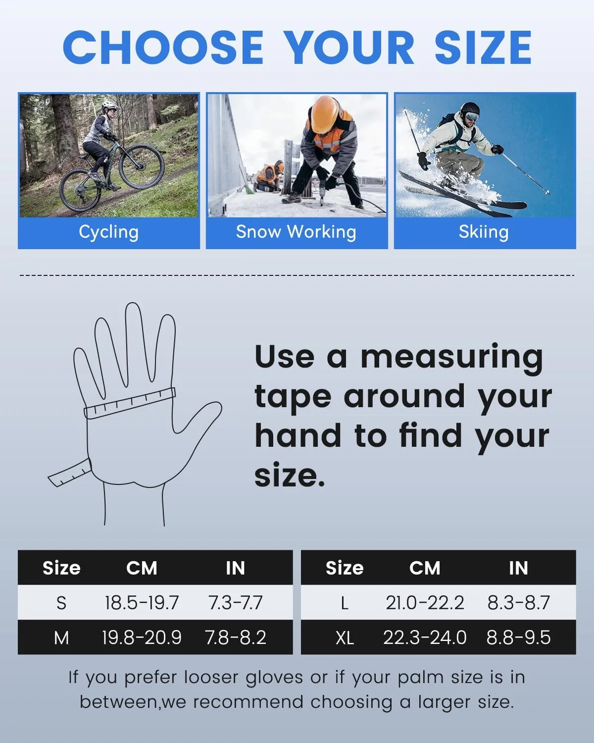 Winter Gloves for Men Women, Touch Screen Glove with Anti-Slip Grip, Thermal Warm Windproof Material & Touchscreen Finger Breathable Comfort, Cold Weather Touchscreen Gloves for Phone Text