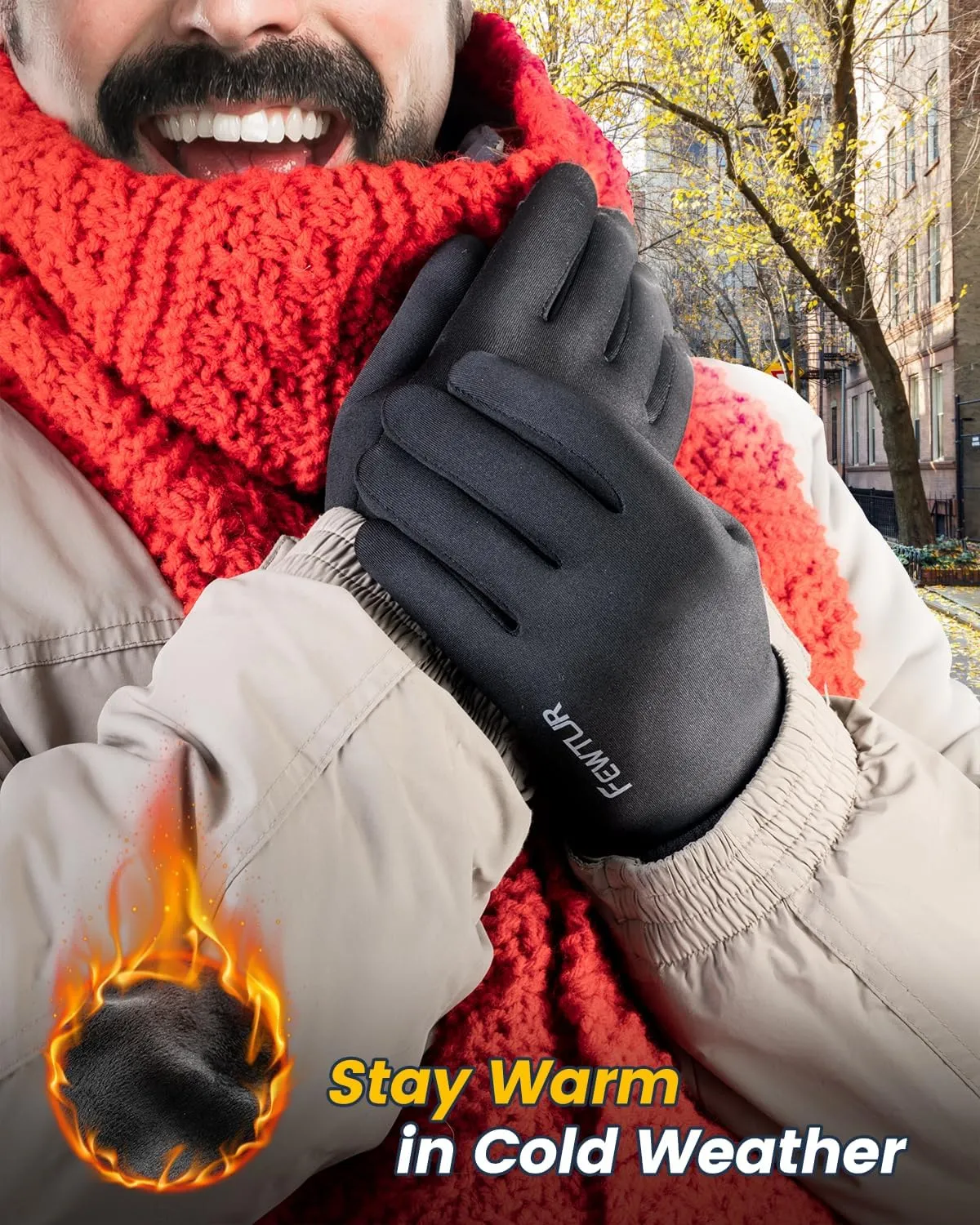 Winter Gloves for Women Running in Cold Weather - Touchscreen Gloves for Bike Hiking