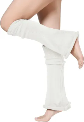 WODECASA Girls Kawaii Leg Warmers Knitted Flared Leg Sleeves Goth Crochet Baggy Cuff Ankle Heap Socks