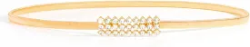 Women Skinny Metal Waist Belt Elastic Thin Waist Belt for Dress Stretch Chain Belt