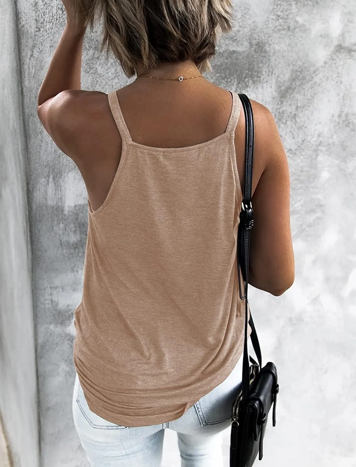 Women's Choker V-Neck Wrap Tank Tops