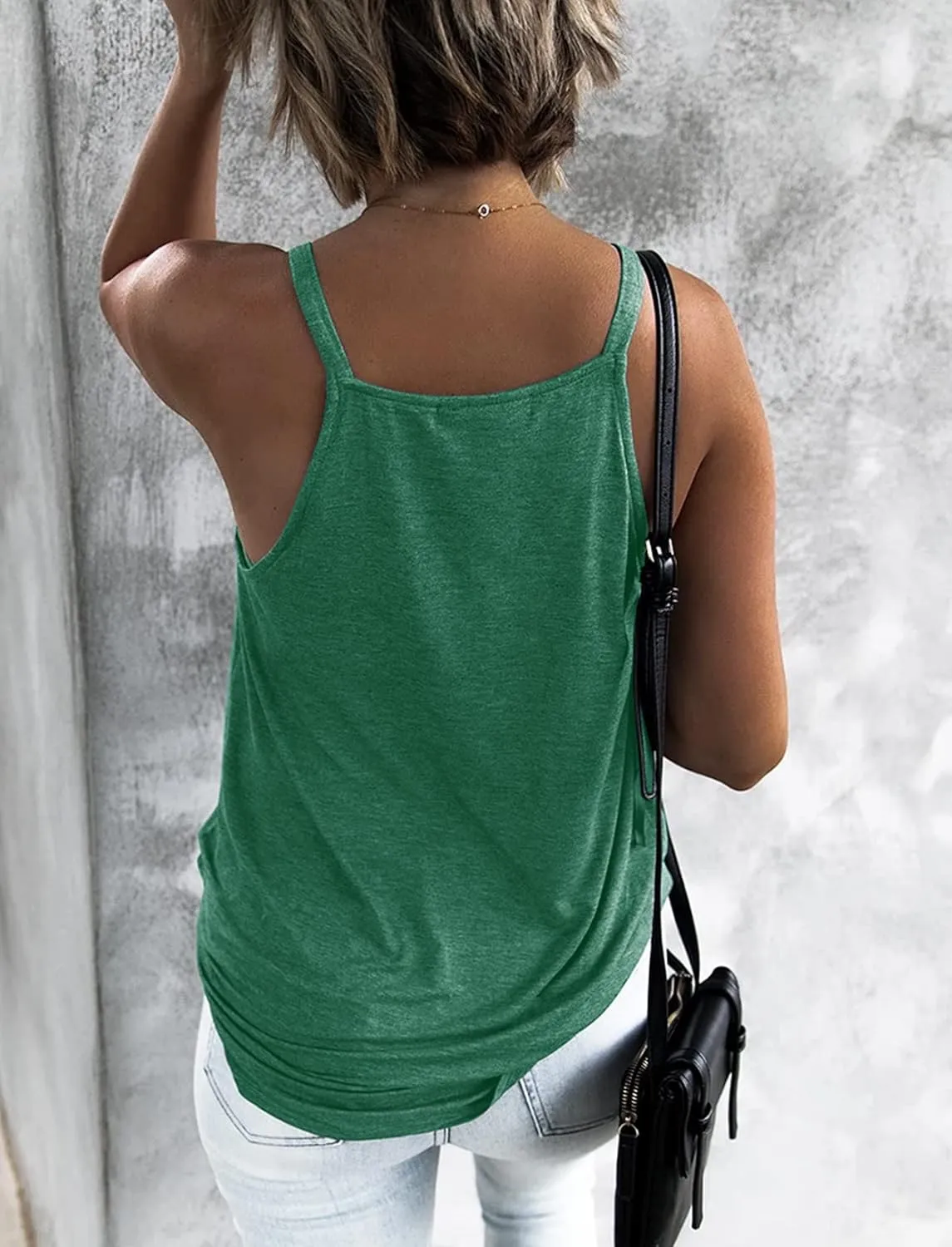 Women's Choker V-Neck Wrap Tank Tops