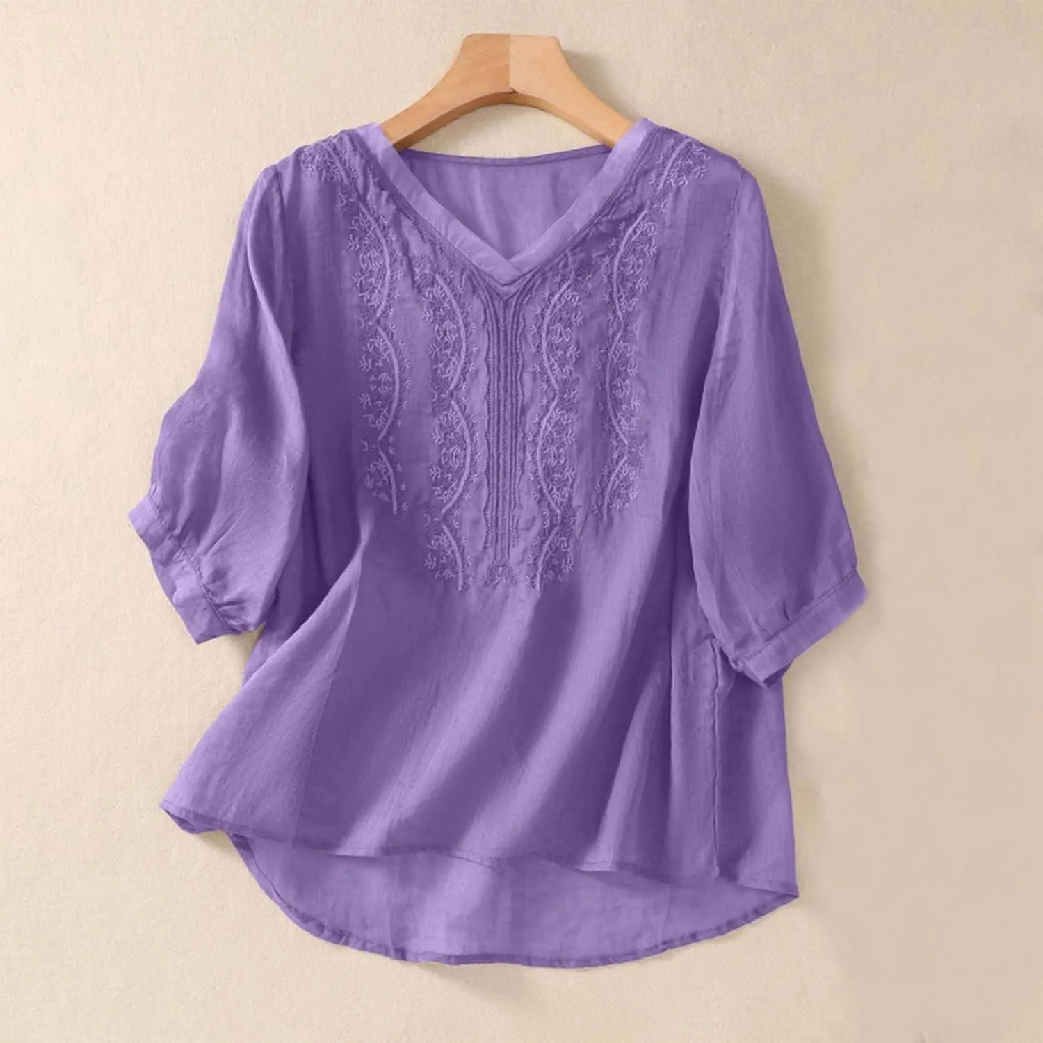 Womens Cotton Tops 2025 Dressy Casual Linen Blouse Vintage Loose Fit Work Shirts Graphic Tees Boho Trendy Clothes 2025