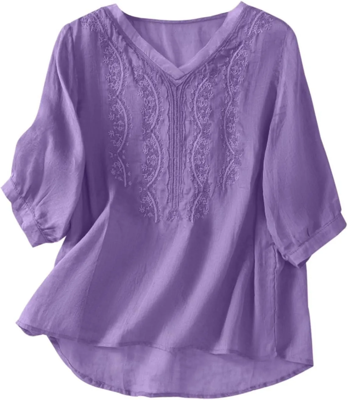 Womens Cotton Tops 2025 Dressy Casual Linen Blouse Vintage Loose Fit Work Shirts Graphic Tees Boho Trendy Clothes 2025