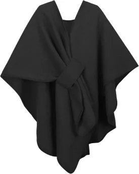Women's Elegant Shawl Wraps Soft Open Front Poncho Cape Oversized Sweater for Spring Fall Winter