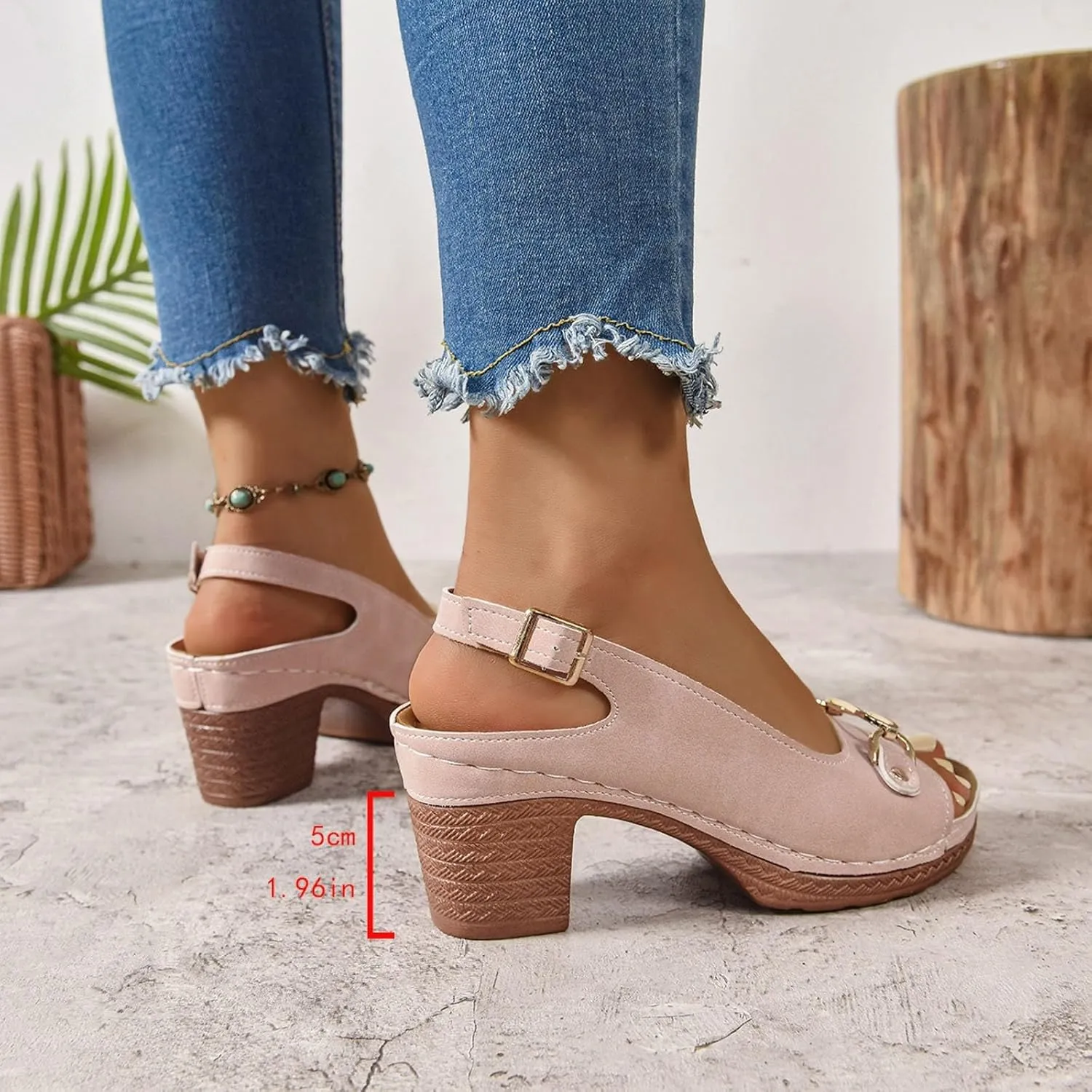 Women's Platform Sandals Comfortable Orthopedic Shoes Trendy Open Toe Shoes Adjustable Ankle Back Strap Summer Sandals with Arch Support Casual Dressy Wide Wedge Sandal for Work Dating Party