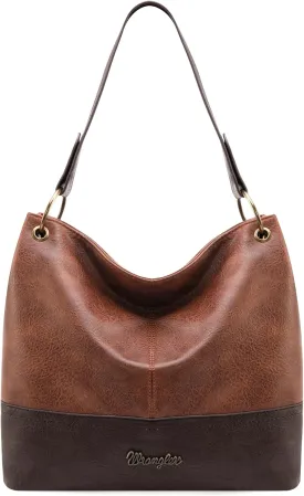 Wrangler Hobo Bags for Women Vegan Leather Top Handle Shoulder Purses and Handbags