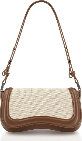 YDSIII Shoulder Bag, Women's Vintage Vegan Leather Shoulder Purse with Adjustable Strap