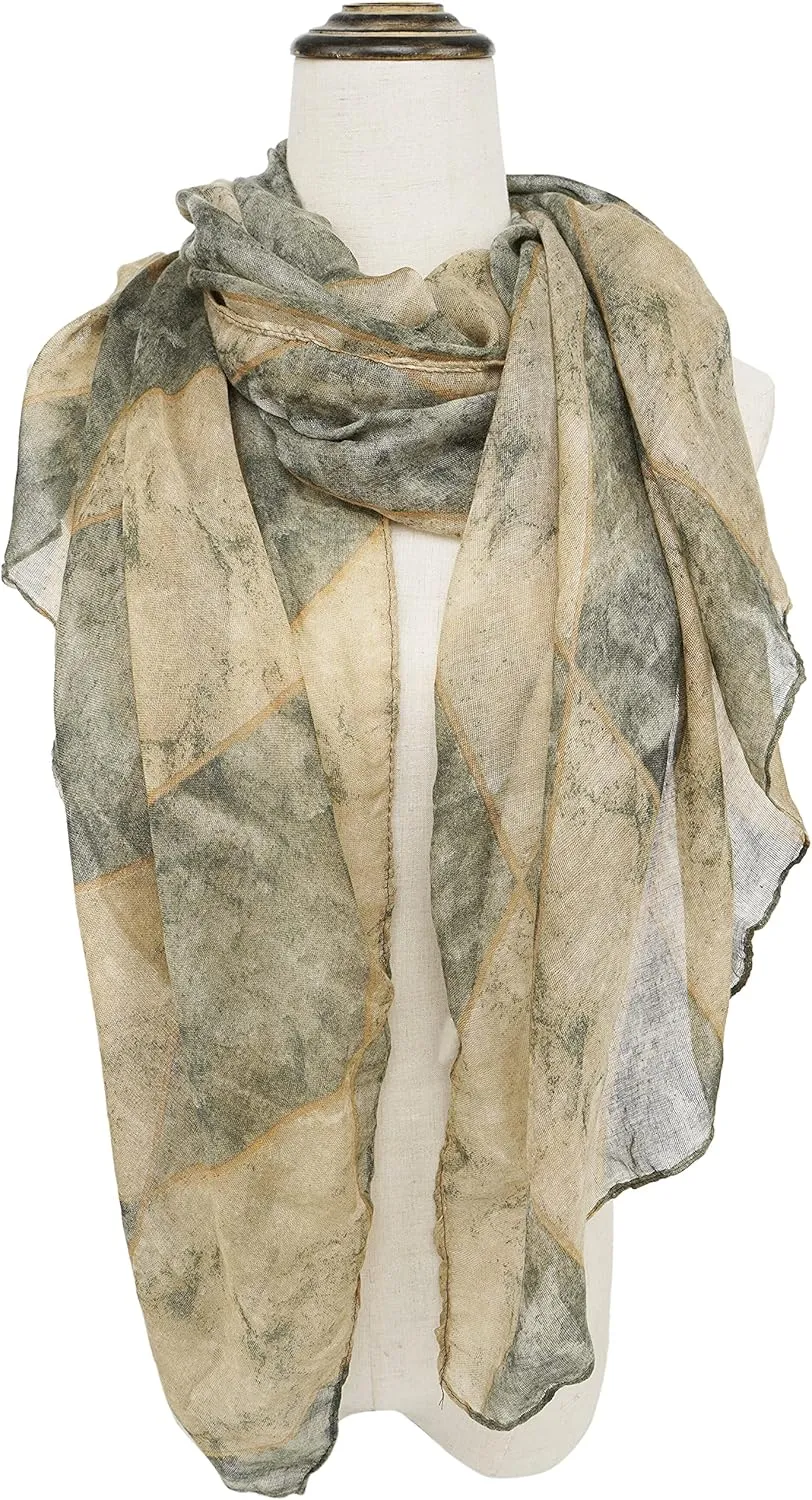 YOUR SMILE Ladies/Women's Lightweight Floral Print/Solid Color mixture Shawl Scarf For Spring Summer season