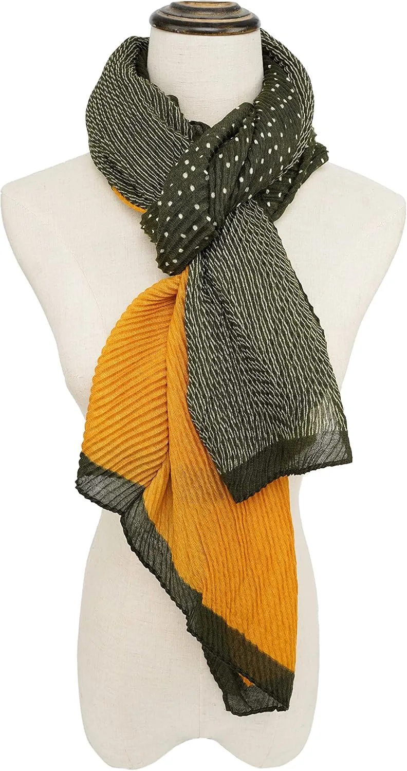 YOUR SMILE Ladies/Women's Lightweight Floral Print/Solid Color mixture Shawl Scarf For Spring Summer season