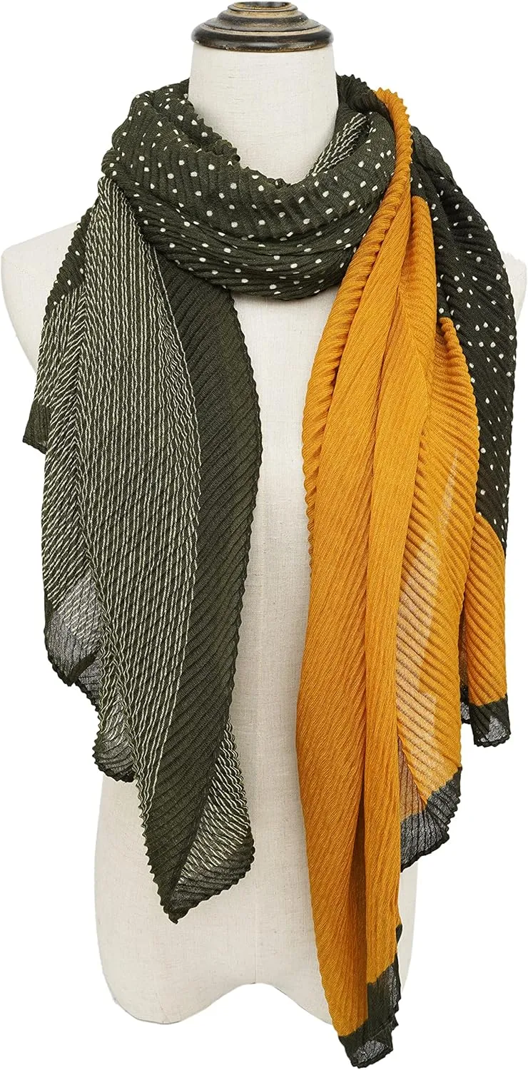 YOUR SMILE Ladies/Women's Lightweight Floral Print/Solid Color mixture Shawl Scarf For Spring Summer season