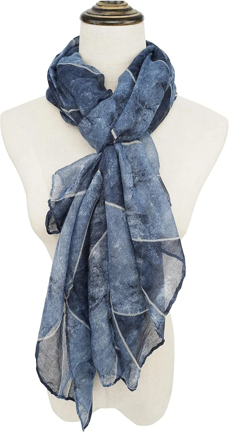 YOUR SMILE Ladies/Women's Lightweight Floral Print/Solid Color mixture Shawl Scarf For Spring Summer season