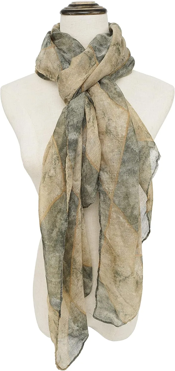YOUR SMILE Ladies/Women's Lightweight Floral Print/Solid Color mixture Shawl Scarf For Spring Summer season