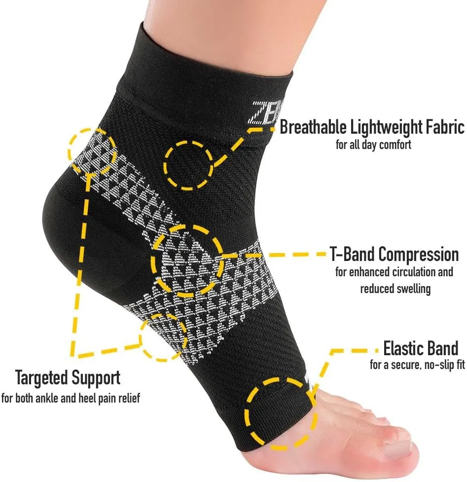Zensah Plantar Fasciitis Sleeve - Relieve Heel Pain, Arch Support, Reduce Swelling - Compression Foot Sleeve, PF Sock