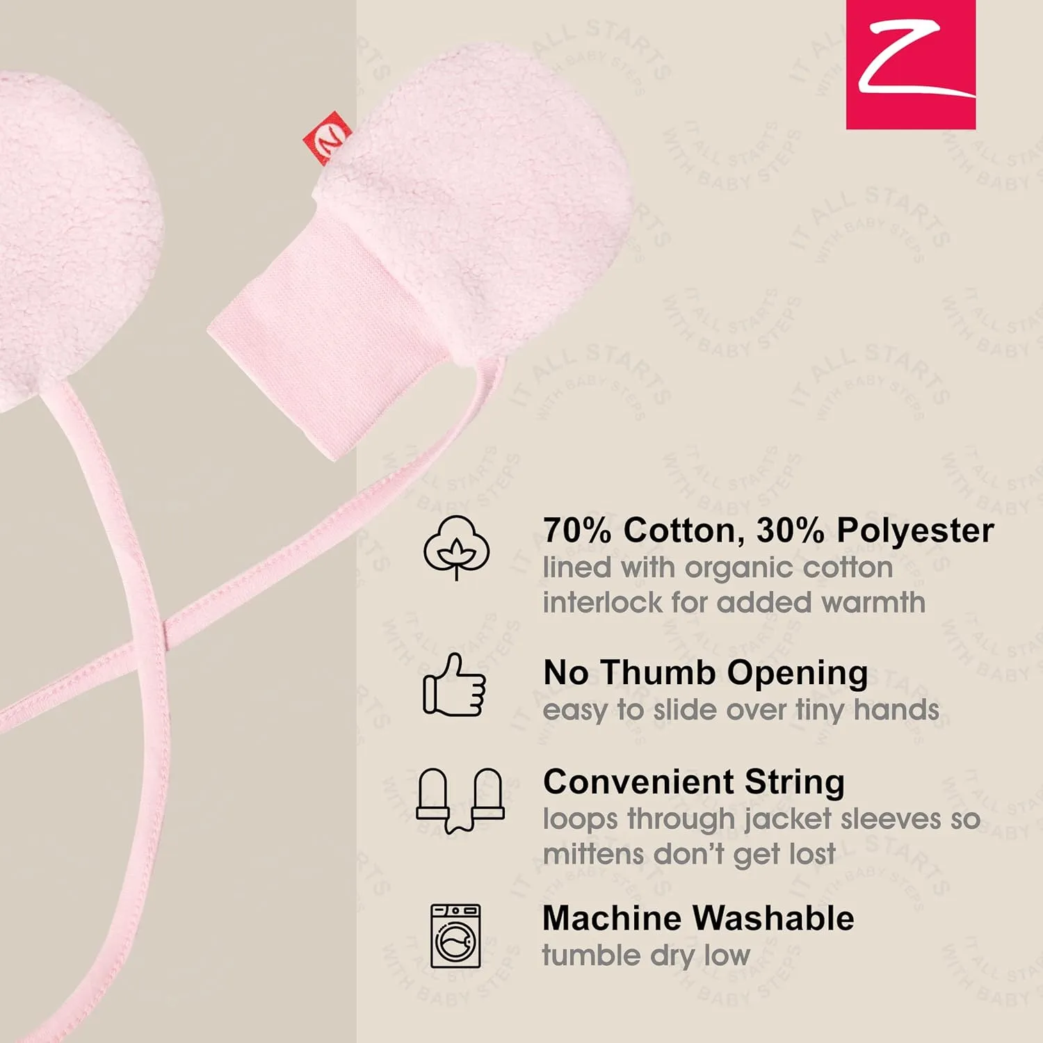 Zutano Baby Boys' Fleece Mittens